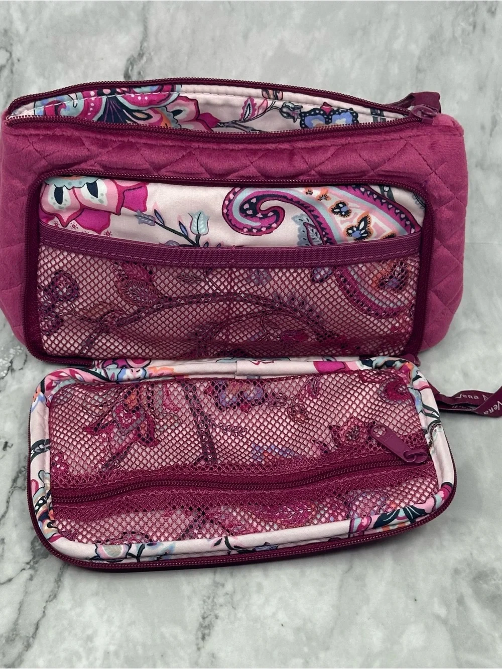 Vera Bradley Hot Pink Quilted Cosmetic Case